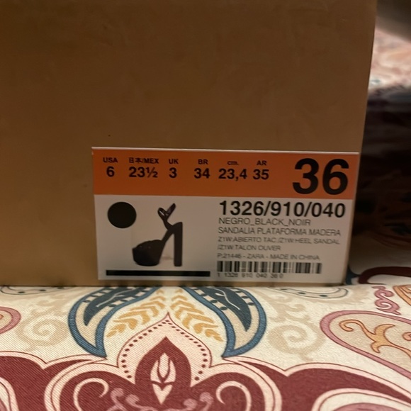 NIB Zara high heeled sandal size 36 - Picture 5 of 5